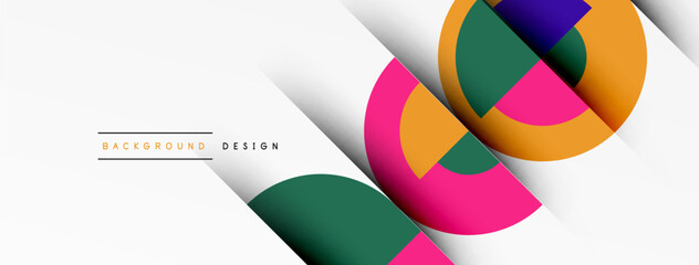 Obraz premium Geometric design abstract background - circles squares