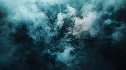 Wispy gray smoke forming intricate swirling abstract patterns and textures
