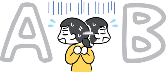 AとBどっちか選べない女性
