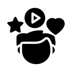 influencer glyph icon