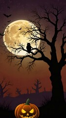 halloween background with pumpkin