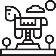 Horse icon symbol vector image Illustration
