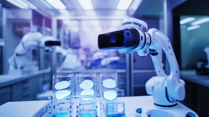 A cutting-edge bioengineering lab where artificial skin is being grown from human cells