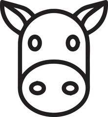 Horse icon symbol vector image Illustration
