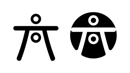 haumea symbol, black isolated silhouette © OMIA