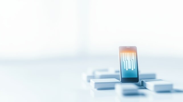 Smartphone battery icon slowly depleting in real-time animation, set against a white background