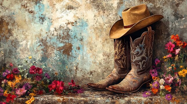 Cowboy Boots With Flowers Images Browse 2 517 Stock Photos Vectors and Video Adobe Stock