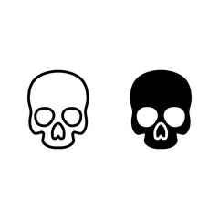 Skull icon set. sign for mobile concept and web design color editable