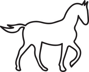 Horse icon symbol vector image Illustration
