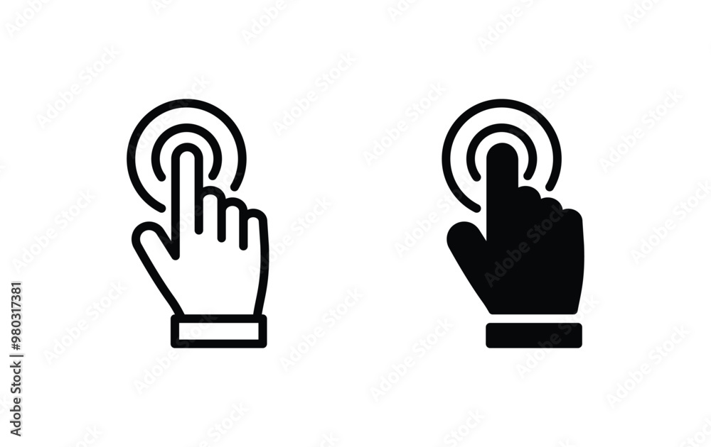 Canvas Prints hand click icon vector
