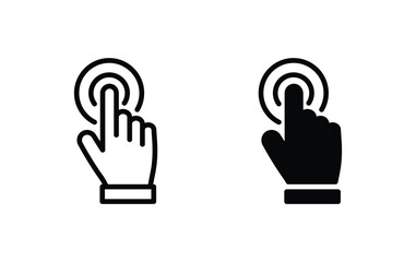 Hand click icon vector