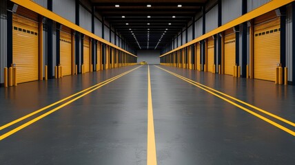 A factory hall using solar panels with an automated cleaning system to ensure peak energy production, self-cleaning solar panels factory hall, automated solar maintenance