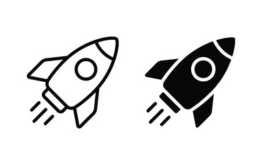 Rocket icon, rocket sign vector