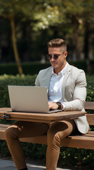 Modern Professional Leading a Healthy, High-Wage Lifestyle – Blending Work and Relaxation in Urban Settings