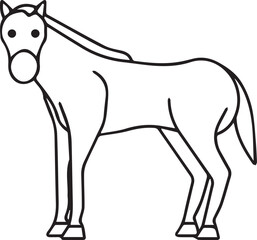 Horse icon symbol vector image Illustration
