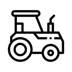 tractor line icon