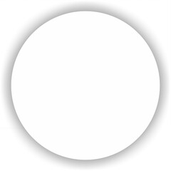 vector image of perfect white ball circle with black shadow on transparent background