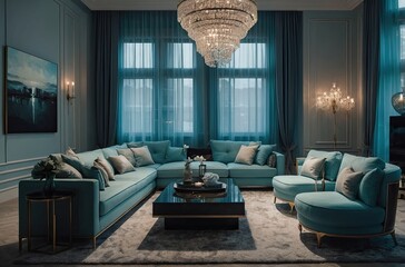 living room with a sofa