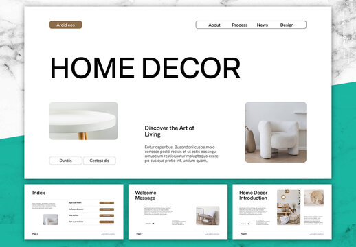Brown And White Home D&eacute;cor Presentation