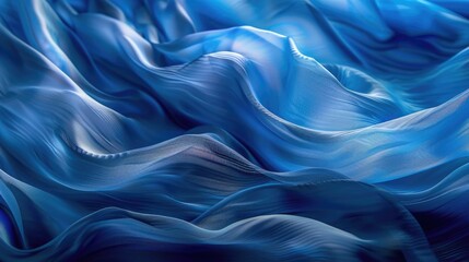 Obraz premium an abstract blue wavy cloth