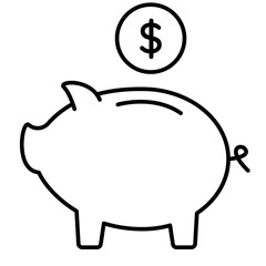 Saving Money, Piggy Bank Icon