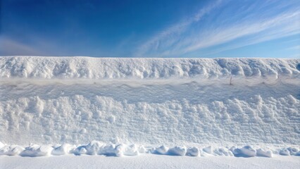 Obraz premium Large wall of snow isolated , snow, winter, cold, icy, frosty, white, frozen, solitude, isolated, nature, landscape, weather