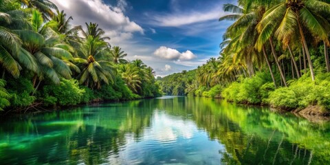 Serene remote jungle river in Siargao island, Philippines, jungle, river, remote, nature, Siargao, Philippines, peaceful