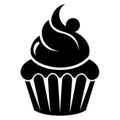 cupcake with cream and chocolate