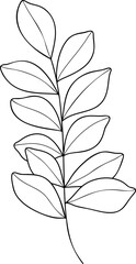 Foliage line art vector