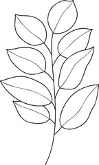 Foliage line art vector