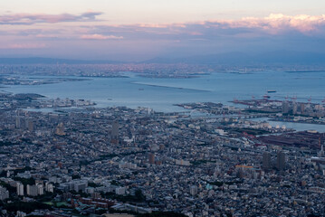 摩耶山より神戸の街並み