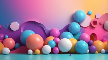 cheerful gradient colorfull background. Generate AI. 