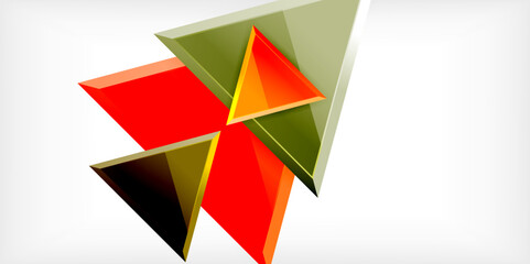 Abstract background - glossy triangles. Vector Illustration For Wallpaper, Banner, Background, Card, Book Illustration, landing page