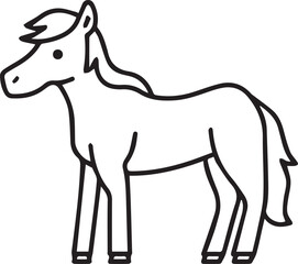 Horse icon symbol vector image Illustration
