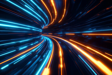 光のトンネル　ネットワーク　テクノロジー