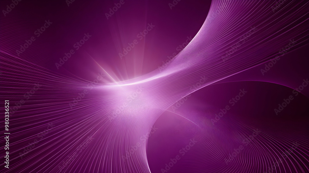 Canvas Prints abstract background with purple lines and curves.