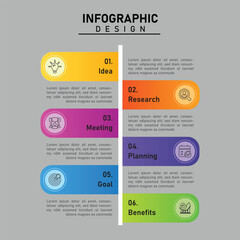 Digital business infographic design template 