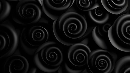 Black and white swirling pattern, endless flow, minimalistic yet complex, timeless design, seamless and classic, modern elegance.