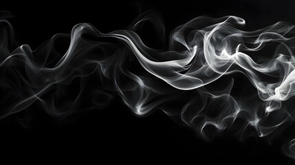 Fototapeta premium Abstract smoke-like lines swirling in intricate patterns, grayscale palette, mysterious atmosphere, seamless repetition, minimalistic design, fine lines, digital illustration
