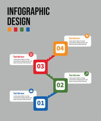 Digital business infographic design template 