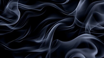 Obraz premium Seamless pattern of swirling smoke, cool monochromatic palette, mysterious and dreamy, fluid lines, abstract shapes, high-definition digital art, minimalistic