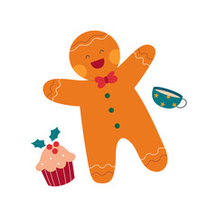 Gingerbread cookie illustration