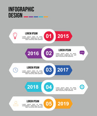 Digital business infographic design template 