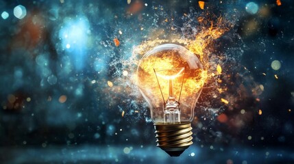 A light bulb represents a metaphor for breakthrough innovation and smart ideas.