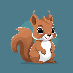 Cute squirrel vector design
