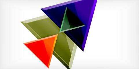 Triangle glass shapes geometric abstract background. Vector Illustration For Wallpaper, Banner, Background, Card, Book Illustration, landing page