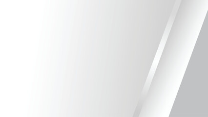 White gray abstract banner background with triangle shapes, modern geometric design. Vector illustration