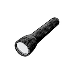 hand drawn flashlight colored illustration