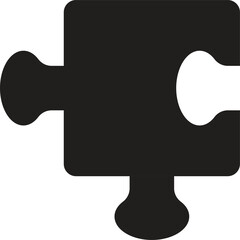 Simple icon or logo design puzzle illustration