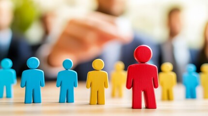 Diverse group of colorful 3D figurines representing and community